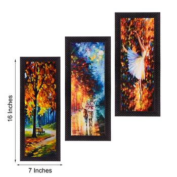 Set Of 3 Couple Love Moments Satin Matt Texture UV Art Painting 3