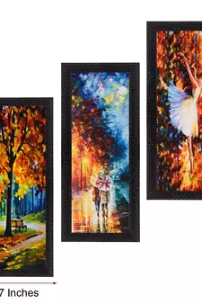 Set Of 3 Couple Love Moments Satin Matt Texture UV Art Painting