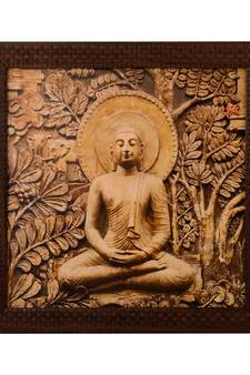 Meditating Buddha Satin Matt Texture UV Art Painting