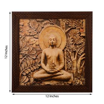 Meditating Buddha Satin Matt Texture UV Art Painting 2