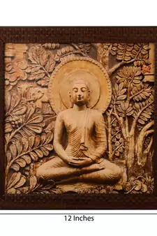 Meditating Buddha Satin Matt Texture UV Art Painting