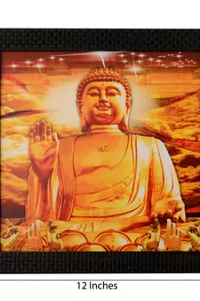 Blessing Buddha Satin Matt Texture UV Art Painting
