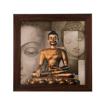 Meditating Buddha Satin Matt Texture UV Art Painting 1