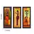 Set Of 3 Tribal Ladies Satin Matt Texture UV Art Painting