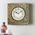 12" Antique Square Brass metal Decorative Wall Clock