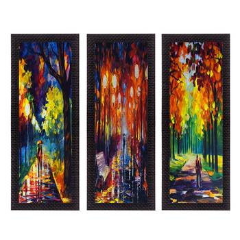 Set Of 3 Couple Love Moments Satin Matt Texture UV Art Painting 1