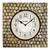 12" Antique Square Brass metal Decorative Wall Clock