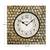 12" Antique Square Brass metal Decorative Wall Clock