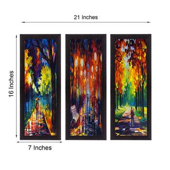 Set Of 3 Couple Love Moments Satin Matt Texture UV Art Painting 2
