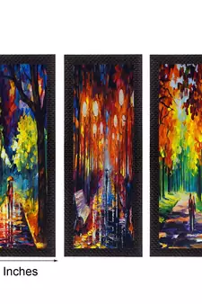 Set Of 3 Couple Love Moments Satin Matt Texture UV Art Painting