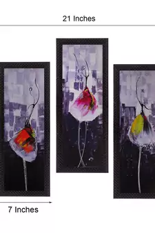 Set Of 3 Beautiful Angels Satin Matt Texture UV Art Painting