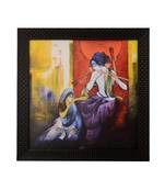 Radha Krishna enjoying Music Satin Matt Texture UV Art Painting