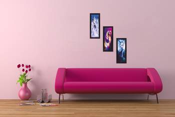 Set Of 3 Beautiful Angels Satin Matt Texture UV Art Painting 2