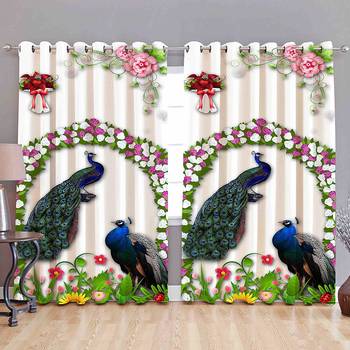 Digital Printed Polyester Whiteout Curtains Each Pack of 2 pc 1