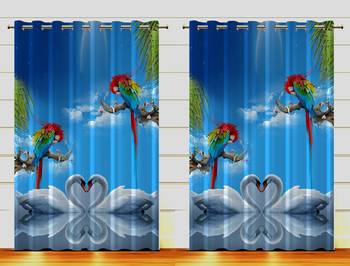 Digital Printed Polyester Whiteout Curtains Each Pack of 2 pc 1