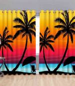 Digital Printed Polyester Whiteout Curtains Each Pack of 2 pc
