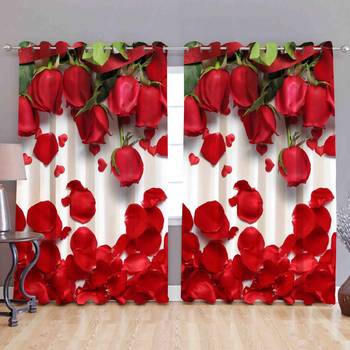 Digital Printed Polyester Whiteout Curtains Each Pack of 2 pc 1
