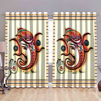 Digital Printed Polyester Whiteout Curtains Each Pack of 2 pc 1