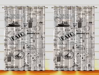 Digital Printed Polyester Whiteout Curtains Each Pack of 2 pc 1