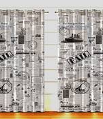 Digital Printed Polyester Whiteout Curtains Each Pack of 2 pc