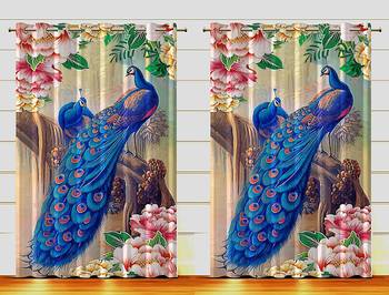 Digital Printed Polyester Whiteout Curtains Each Pack of 2 pc 1