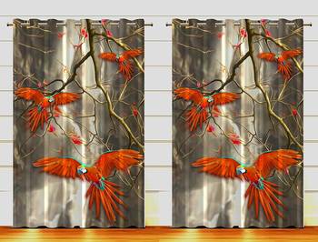 Digital Printed Polyester Whiteout Curtains Each Pack of 2 pc 1