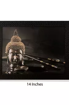 Spritual Buddha Head Satin Matt Texture UV Art Painting