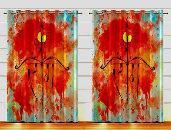 Digital Printed Polyester Whiteout Curtains Each Pack of 2 pc 1