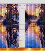 Digital Printed Polyester Whiteout Curtains Each Pack of 2 pc