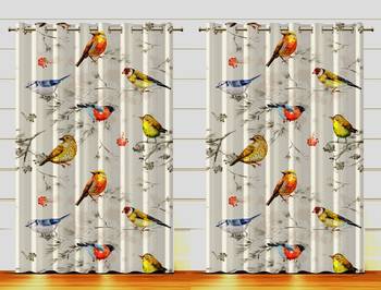 Digital Printed Polyester Whiteout Curtains Each Pack of 2 pc 1