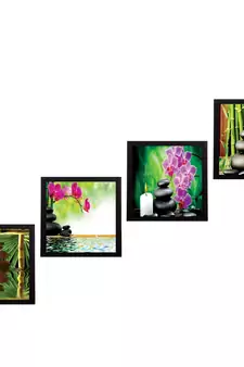 Set Of 4 Nature Shots Satin Matt Texture UV Art Painting