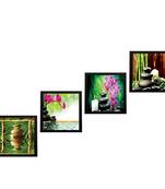 Set Of 4 Nature Shots Satin Matt Texture UV Art Painting
