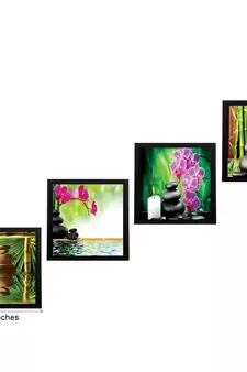 Set Of 4 Nature Shots Satin Matt Texture UV Art Painting