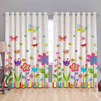 Digital Printed Polyester Whiteout Curtains Each Pack of 2 pc 1