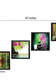 Set Of 4 Nature Shots Satin Matt Texture UV Art Painting