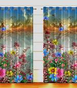 Digital Printed Polyester Whiteout Curtains Each Pack of 2 pc