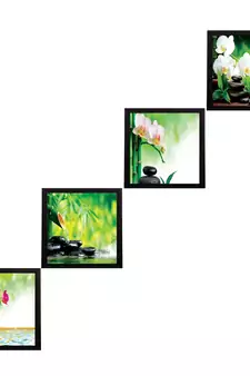 Set Of 4 Nature Shots Satin Matt Texture UV Art Painting