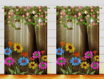 Digital Printed Polyester Whiteout Curtains Each Pack of 2 pc 1
