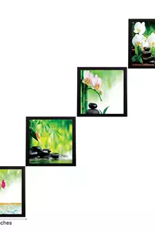 Set Of 4 Nature Shots Satin Matt Texture UV Art Painting