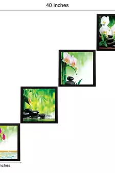 Set Of 4 Nature Shots Satin Matt Texture UV Art Painting