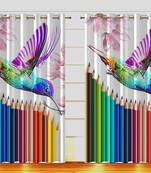 Digital Printed Polyester Whiteout Curtains Each Pack of 2 pc