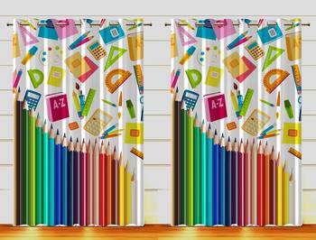Digital Printed Polyester Whiteout Curtains Each Pack of 2 pc 1