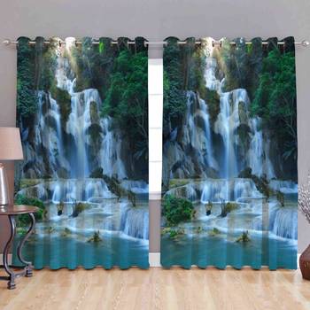 Digital Printed Polyester Whiteout Curtains Each Pack of 2 pc 1