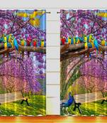 Digital Printed Polyester Whiteout Curtains Each Pack of 2 pc