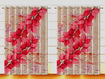 Digital Printed Polyester Whiteout Curtains Each Pack of 2 pc 1