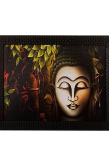 Spritual Buddha Head Satin Matt Texture UV Art Painting
