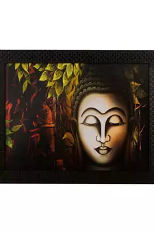 Spritual Buddha Head Satin Matt Texture UV Art Painting