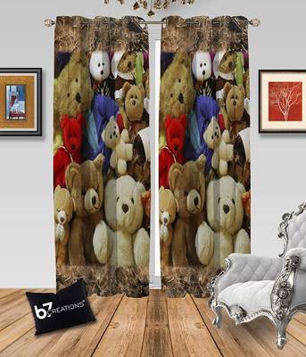 Digital Printed Polyester Whiteout Curtains Each Pack of 2 pc 1