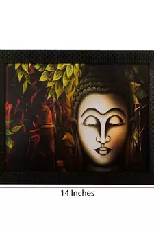 Spritual Buddha Head Satin Matt Texture UV Art Painting