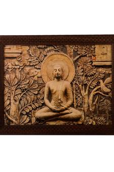 Spritual Buddha Satin Matt Texture UV Art Painting